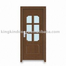 Barato puerta de PVC (JKD-646) MDF Interior puerta con acabado de la hoja del PVC de China Top 10 marca